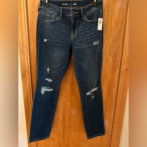 NWT OLD NAVY Petite 4 Mid- Rise Power Slim Straight Jeans - Picture 3 of 9